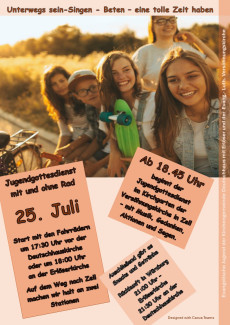 Einladung zum Jugendgottesdienst am 25. Juli: Deutschhauskirche - Erlöserkirche - Versöhnungskirche in Zell