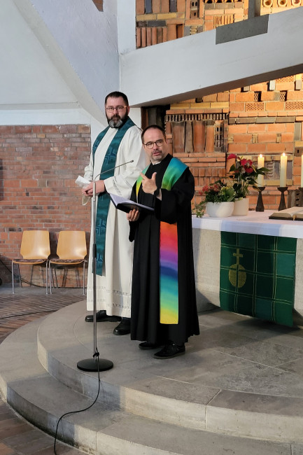 Pater Dawid Blazkow und Diakon Dirk Rothmann