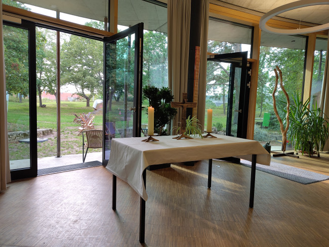 Der Altar in der Umweltstation.