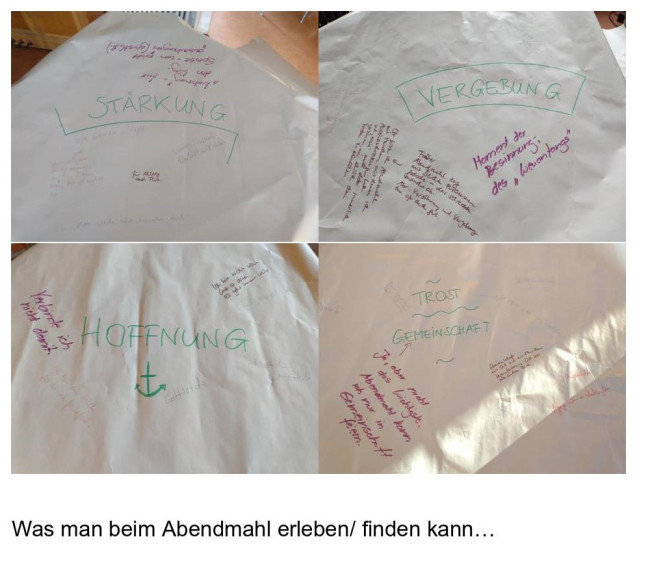 Glaubenskurs: "Stille Gespräche" - auf Papier: Was man beim Abendmahl erleben/finden kann ...