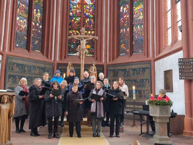 Kantorei am 2. Advent beim Gottesdienst in der Deutschhauskirche.