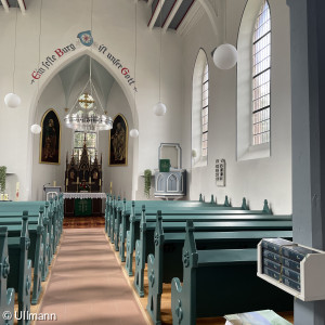 Innenansicht der evang. Kirche Schollbrunn